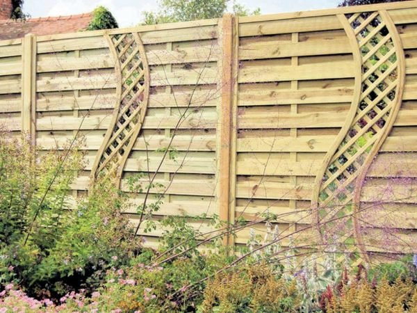 Trädgård design integritet skärm träsnideri
