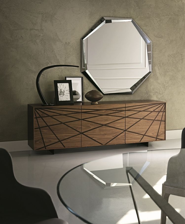 dekorera skänk modern idé minimalistiska bilder enkel spegel oktagon