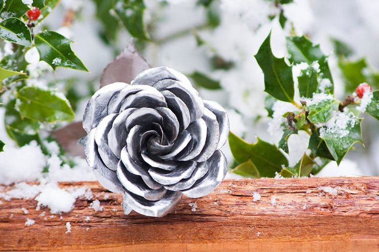 silver bröllop dekoration alufilie ros linda runt