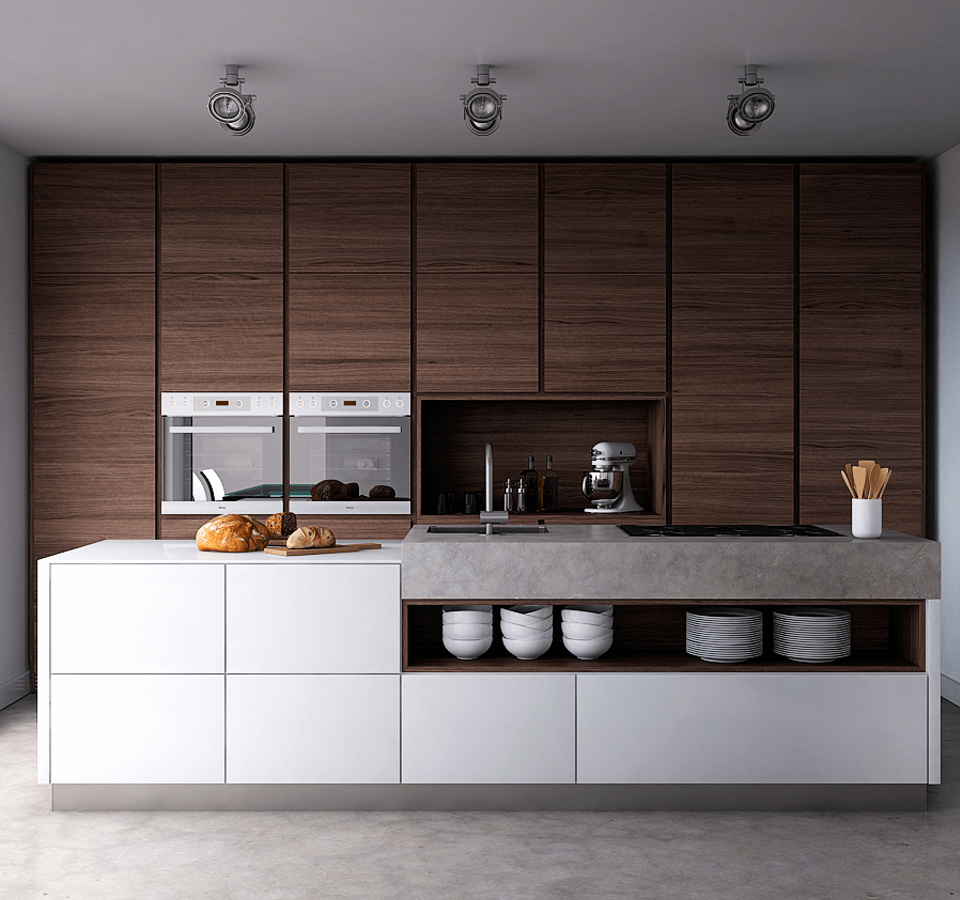 Kök Skandinavisk modern minimalistisk inredning Träskåp Kökets trender