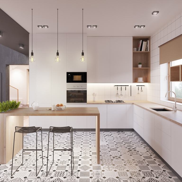 Skandinaviska köksmöbler idéer dekorera idéer modern lägenhet träbord design