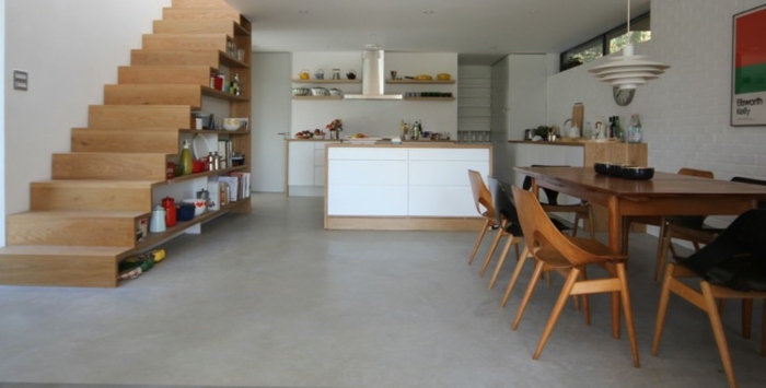 Matplats med kök i skandinaviska möbler