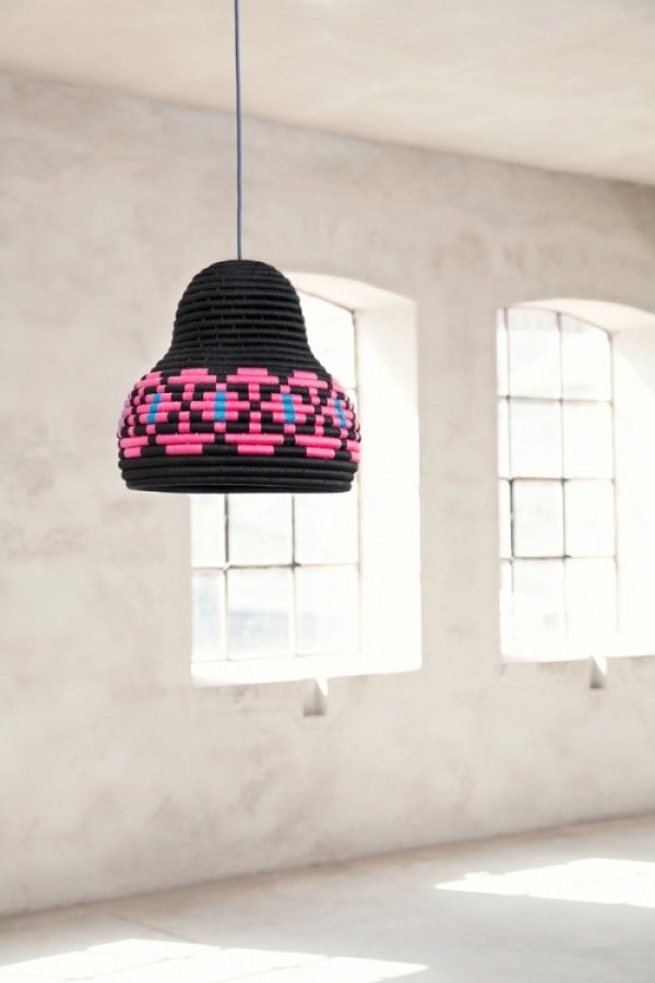 Modern hängande lampa lampskärm textil