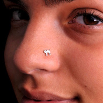Small Cat Nose Stud