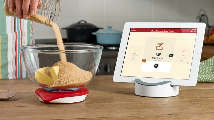 smart-köksutrustning-hushålls-våg-instruktioner-brick-teknik-drop