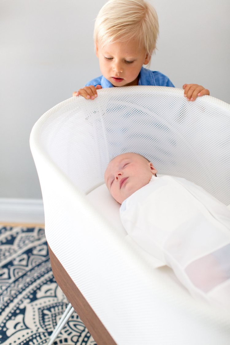 Barnsängdesign -elektrisk-baby-vagga-barn-sömn-vit