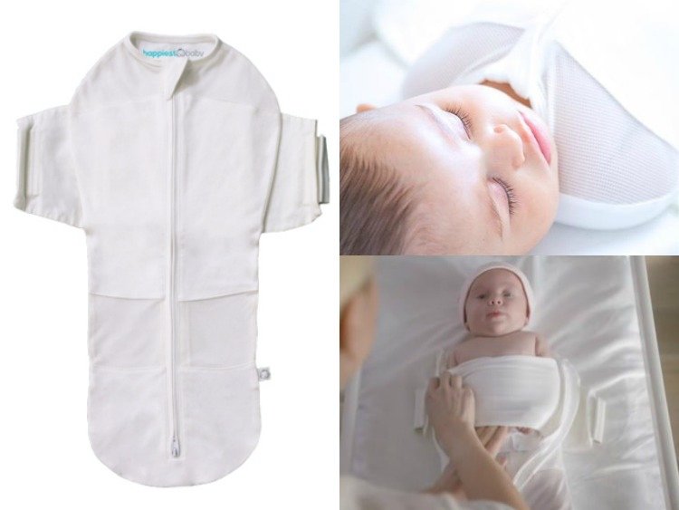 barnsäng-design-elektrisk-baby-vagga-romper-vit-sov-position