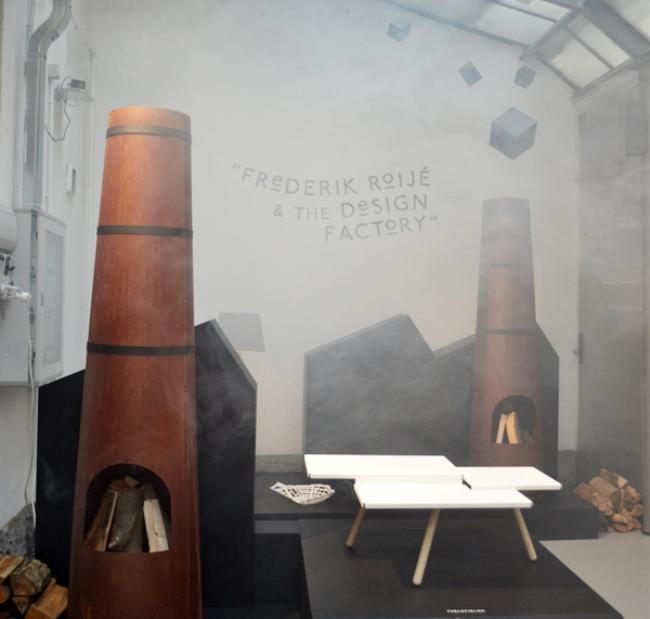 SmokeStack eldstad design inomhus utomhus värmesystem