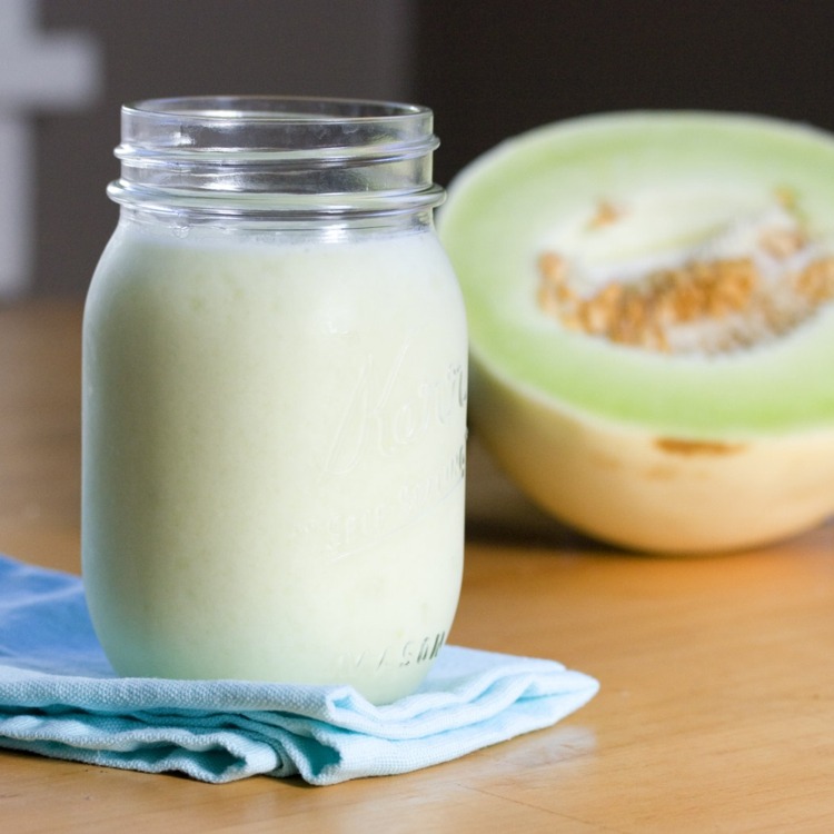 Honeydew melon ingrediens smoothie frukt mason jar recept