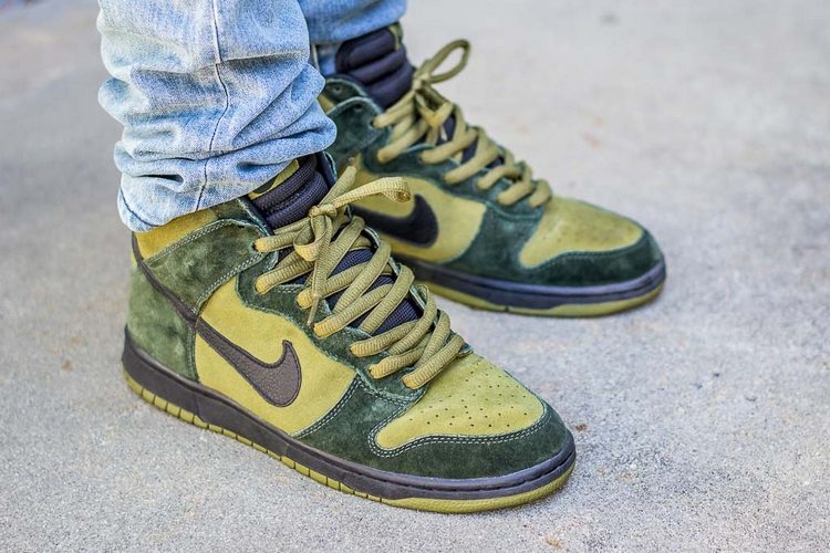 nike sb dunk high todd jordan hulk i gröna och jordnära färger
