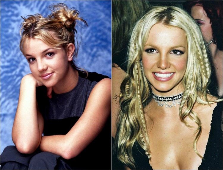 90-talstema-fest-outfit-idéer-frisyrer-britney-spjut