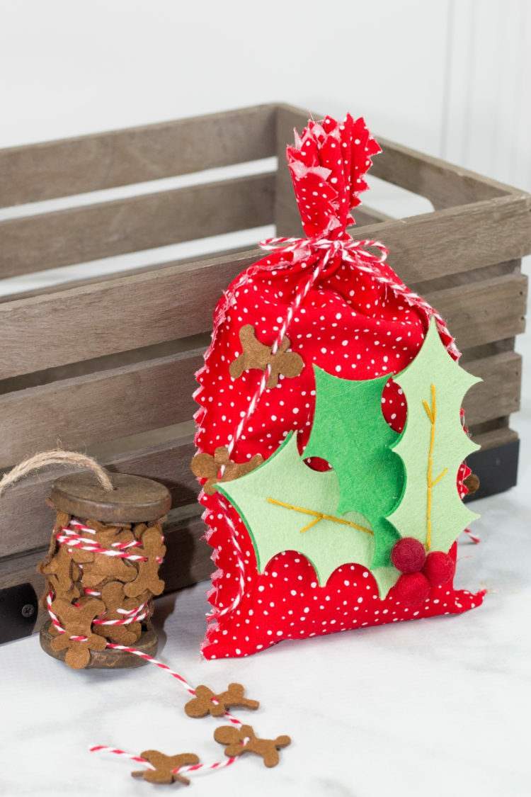 DIY jultomteväska att ge bort till jultomten