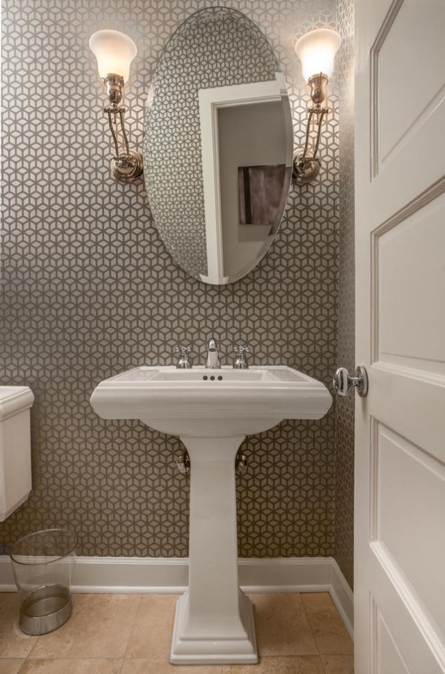 badrum-vägg-design-tapeter-mönster-handfat-fristående