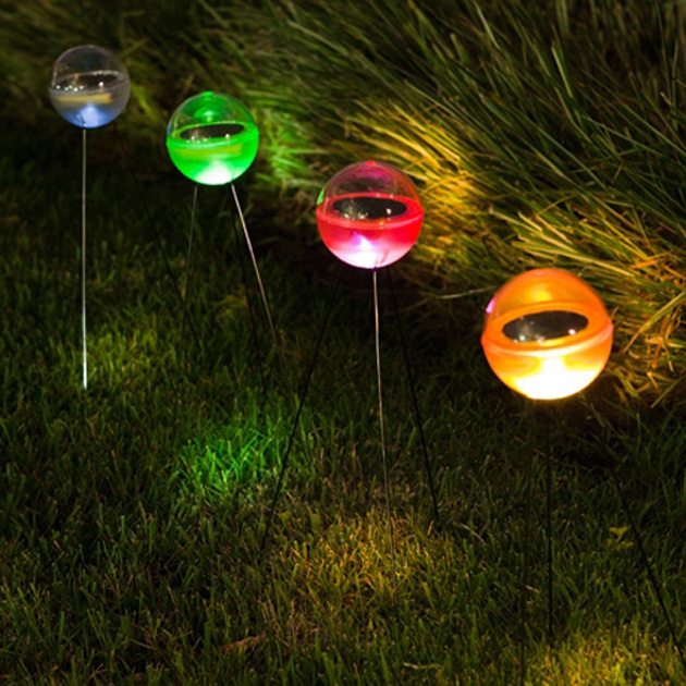 solar trädgård lampor boll färgglada Poketo