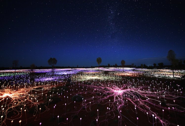 Solbelysning utanför -australien-ljuseffekter-stjärnhimmel-natur-nät