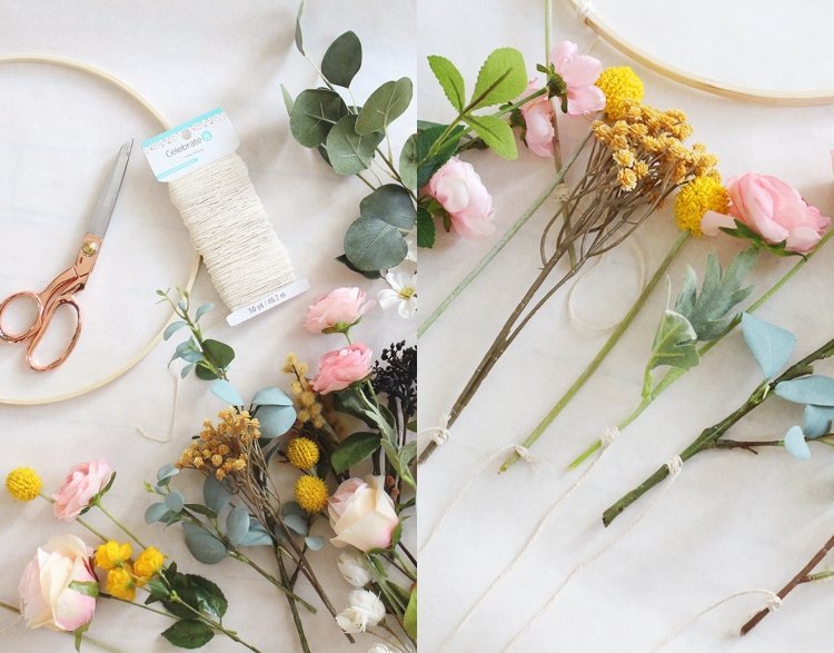 Gör sommaren mobil av blommor själv Instruktioner