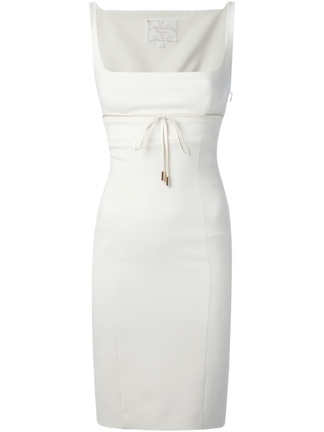 Rem-klänning-vit-carré-urringning-fashionabla-klänningar-2014-trender-DSQUARED2