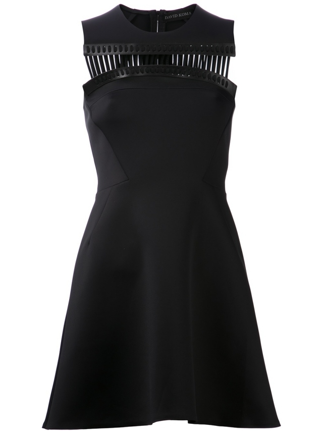 elegant-casual-klänning-vacker-klyvning-svart-david-koma-design