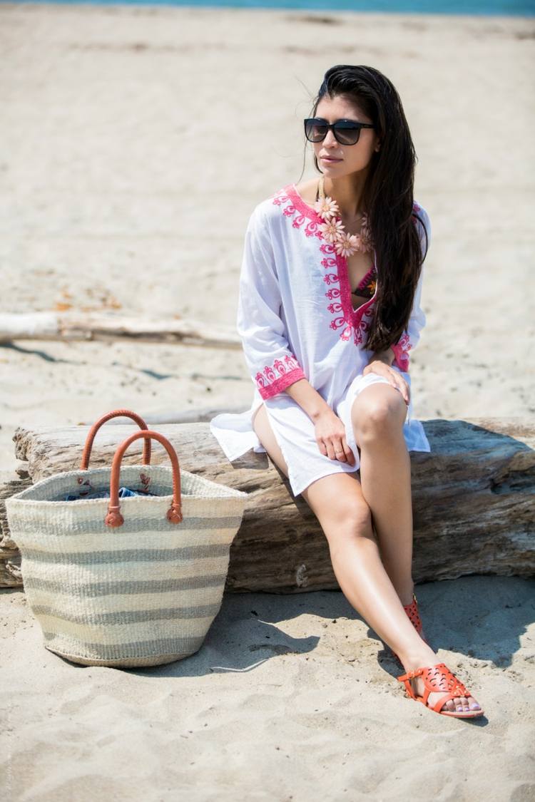outfit beach tunic idé boho vitrosa väska sandaler