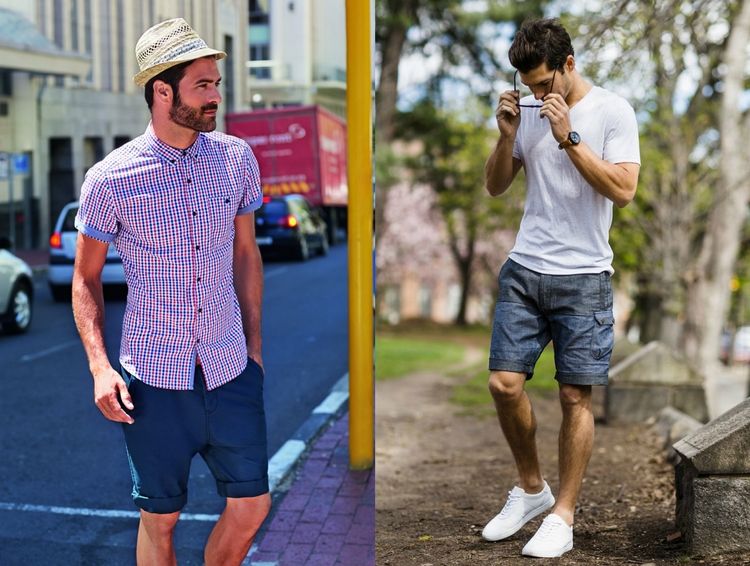 Kläder för semester sommar-herrar-herrar-idéer-last-shorts-skjorta-t-shirt-hatt