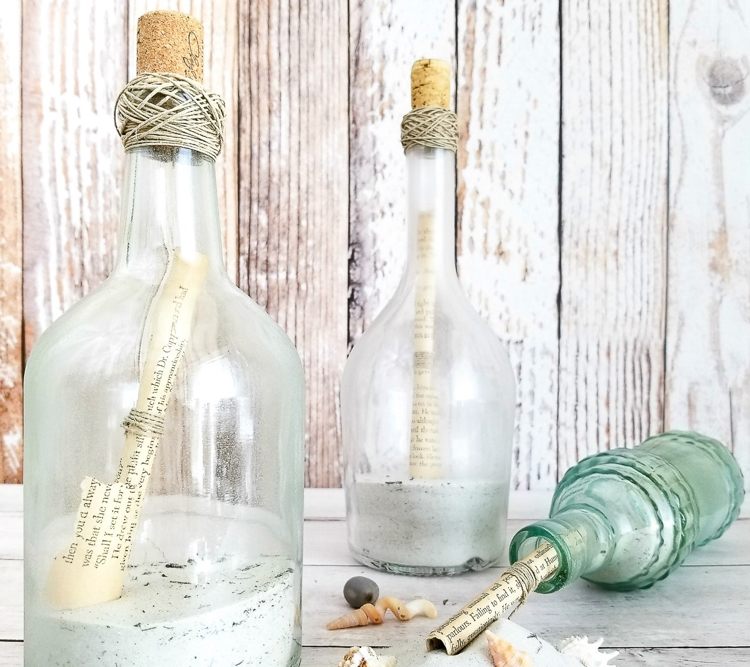 Gör sommardekorationsidéer i flaskor i vintage -look själv