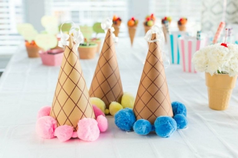 gör sommar dekoration själv fest hatt idé bobble glass väska färgglada
