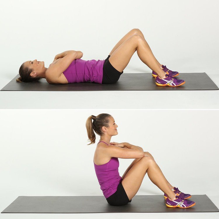 sommar figur träning situps mage