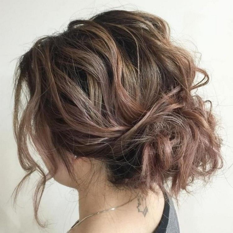Messy Bun Quick Updos Hairstyles Tutorial Short Hair