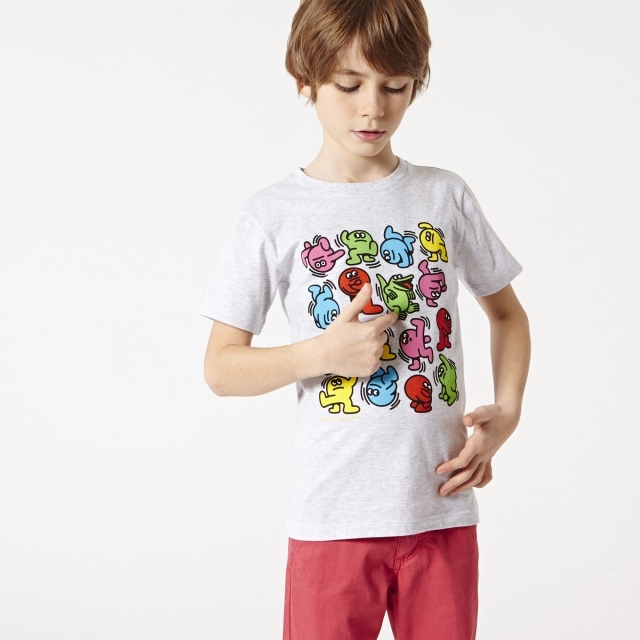 T-shirt-med-barn-färgglada-mönster-rund-hals-lacoste-av-James-Jarvis-COLLAB