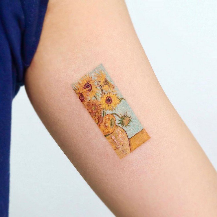 små tatueringar för kvinnor solros tatuering motiv bilder