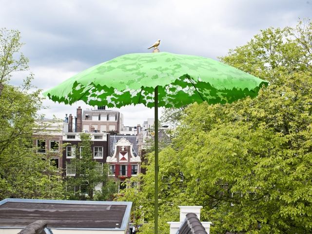designer parasoll grön Droog shadylace