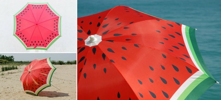 parasoll design vattenmelon-motiv-idé-trädgård-strand