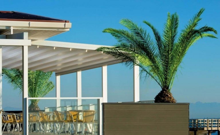 Solskydd terrass tak hus aluminium tyg överdrag