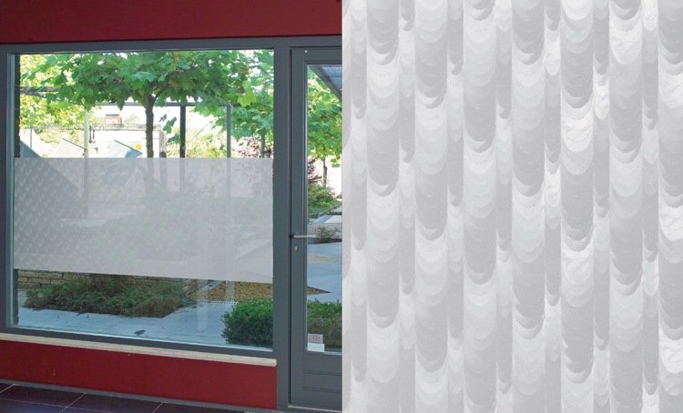 Solskyddsfilm för kontorsfönstermönster-halvtransparent