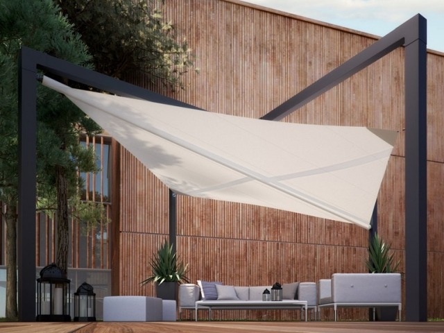 Design vattentätt UV -skydd sol segel Dacron aluminium struktur