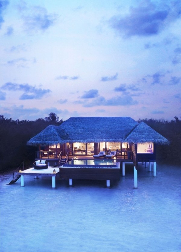 Lyxig villa vid havet Maldiverna