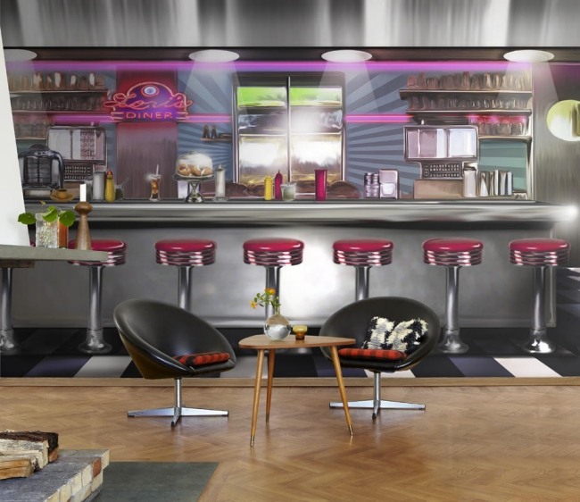 3d tapet mönster bar stolar design-modern optik-Mr Perswall