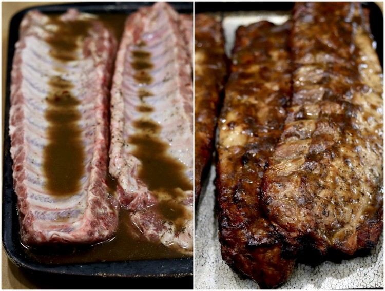 Delar av extra revben marinerar med cola så här fungerar det