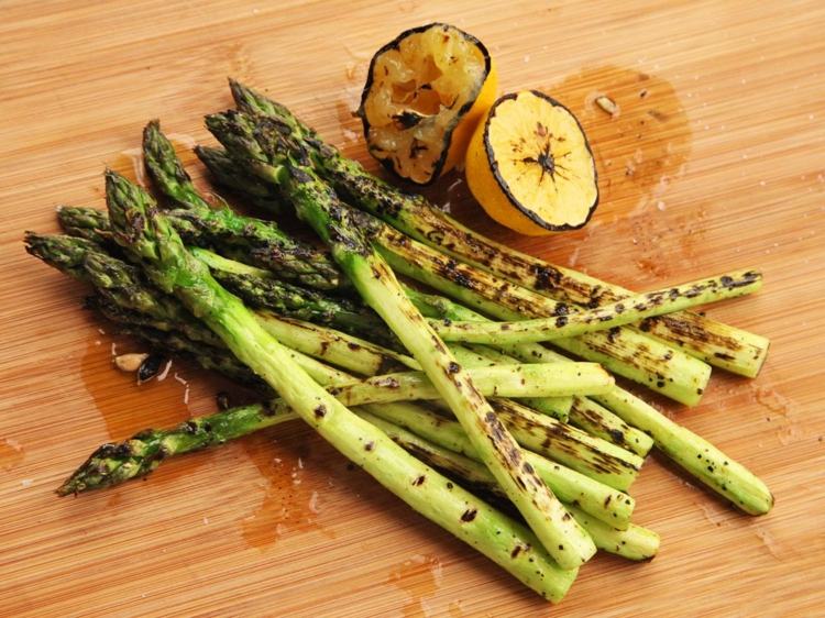 Grill sparris vegan hälsosamma sidrätter sommar Kalorigrönsaker