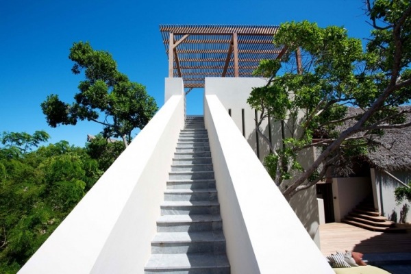 Villorna i Moçambique -kusten har havsutsikt