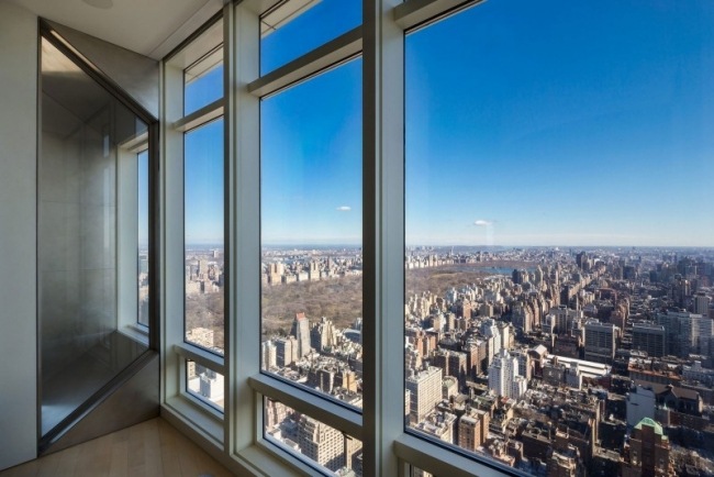 New York Skyskrapa Panoramautsikt Lägenhet Designer