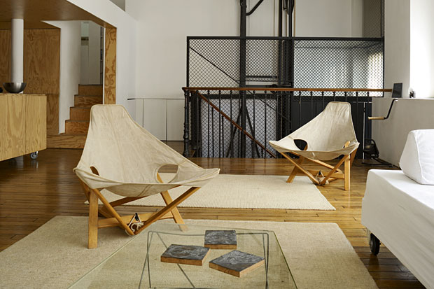 plywoodstolar Chartier Corbasson architects paris appartement