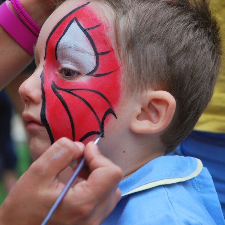 barn som spiderman smink instruktioner spindelnät