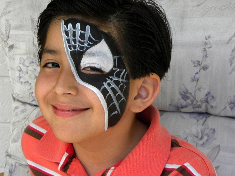 black spiderman make-up barn instruktioner