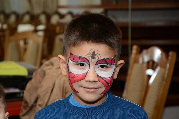 som spiderman make-up karneval barns födelsedagsfest