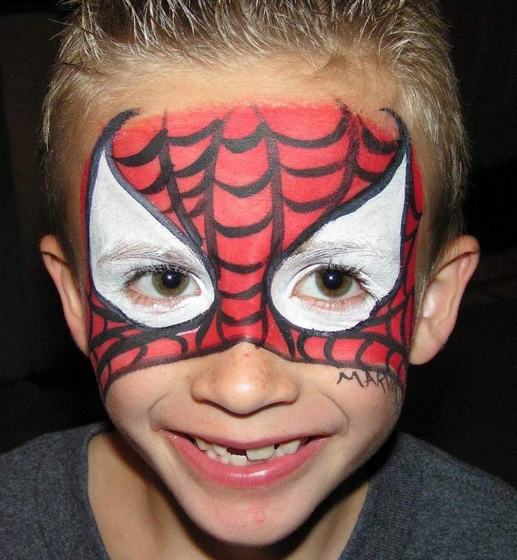 ansiktsmålning spiderman ansiktstips