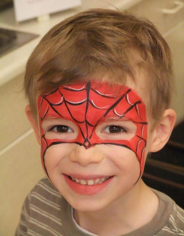 spiderman make up barn maskerar ögon