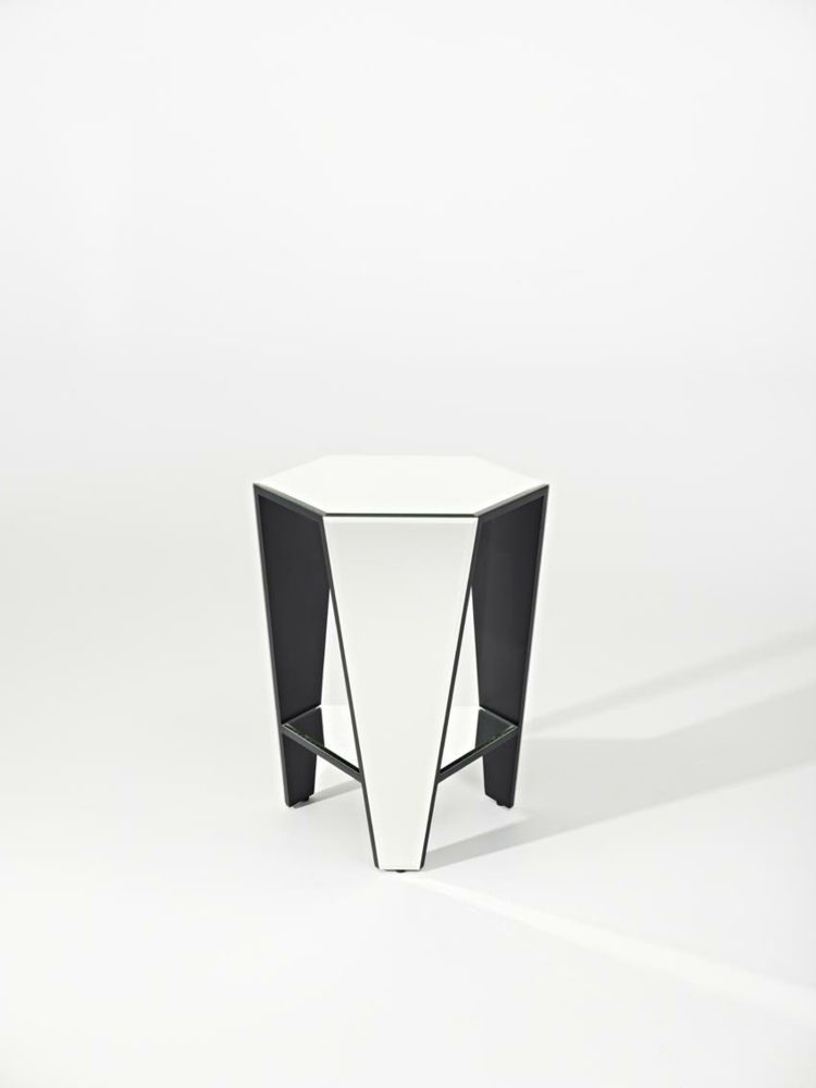spegel design sidobord svart mdf deknudt speglar