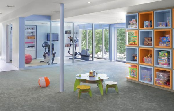 Gymhyllor blåorange
