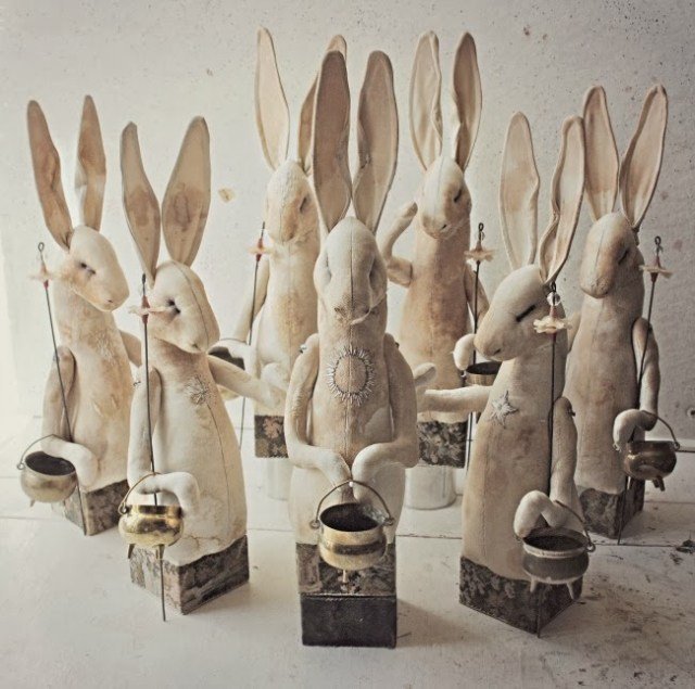 kaniner flock-tinker leksaker syr sagoliknande idéer själv